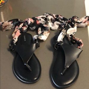 Torrid ankle scarf tie sandals Size 8W
